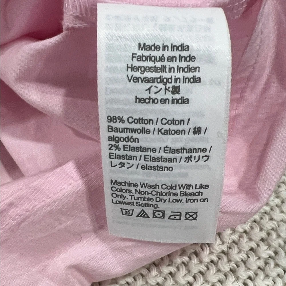 J. Crew Light Pink and White Button-Down Shirt